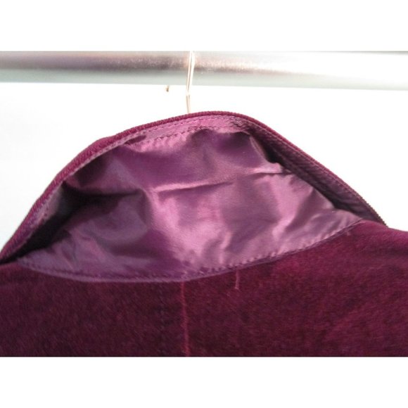 Talbots Purplish Burgundy Velvet Jacket NWOT 16P Fully Lined - Picture 9 of 12